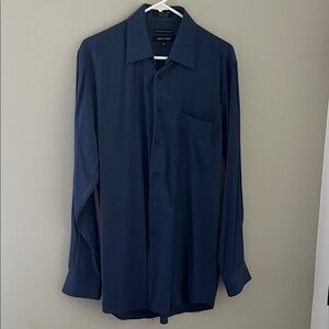 Pierre Cardin Blue Button Front Dress Shirt Men’s Medium 15-15.5